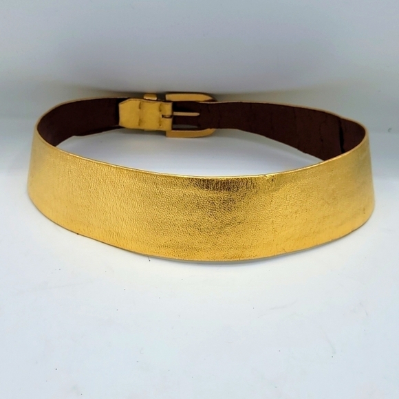 Vintage Gold Waist Best With Jeweled Buckle Size 26 - Picture 7 of 12